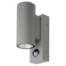Hampstead 3W LED Outdoor Up & Down Wall Light with PIR - IP54 - 3000K Warm White - Silver