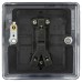 Knightsbridge 10AX 1 Gang 2 Way Round Edge Light Switch - Matt Black