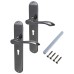 Hampstead Black Nickel Keyhole Lock Door Handle - Long Plate - Altea Range - 240 x 41mm