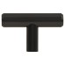 Exel 12mm T-Bar Cabinet Knob - 50 x 32mm - Matt Black