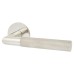 Jigtech Polished Stainless Steel Knurled Door Handles on Round Slim Rose - Schema Modell Range 