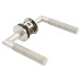 Jigtech Polished Stainless Steel Knurled Door Handles on Round Slim Rose - Schema Modell Range 