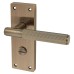Exel Antique Brass Lines Bathroom Door Handle - Nova Range - 155 x 55mm