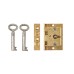 Cut Box Lock - 38 x 32mm - Polished Brass