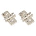 Blum CLIP Cruciform Cabinet Mounting Plate - Screw On - 3mm Spacing - Pressed Steel - Pair Blum CLIP Cruciform Cabinet Mounting Plate - Screw On - 3mm Spacing - Pressed Steel - Pair