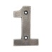 Olde Forge 78mm Screw Fix Door Numeral - 1 - Pewter