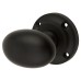 Exel Oval Mortice Door Knob Kit - 57mm Rose Diameter - Matt Black