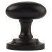 Exel Oval Mortice Door Knob Kit - 57mm Rose Diameter - Matt Black