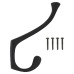 Victorian Heavy Duty Single Hat & Coat Hook - 143 x 65mm - Matt Black