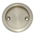 FVG Round Screw Fixed Flush Handle - 63mm Diameter - Satin Nickel