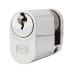 Eurospec 5 Pin 40mm Oval Single Cylinder - 30 + 10mm - Polished Chrome - Keyed to Differ