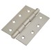 Pressed Butt Door Hinge - 102 x 76 x 2mm - Satin Stainless Steel - Pair