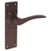 Hampstead Antique Bronze Latch Door Handle - Buckingham Range - 152 x 41mm