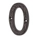 Elan 76mm Screw Fix Door Numeral - 0 - Metalized Antique Black Iron