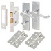 Exel Victorian Scroll Bathroom Lock Door Handle Kit - Polished Chrome