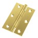 Loose Pin Steel Butt Door Hinge - 89 x 58mm - Polished Brass - Pair