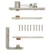 Toilet Cubicle Pivot Set - to suit doors up to 80kg - Stainless Steel