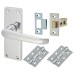 Exel Victorian Latch Door Handle Kit - Short Plate - Polished Chrome