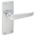 Exel Victorian Latch Door Handle Kit - Short Plate - Polished Chrome