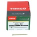 TIMCO Classic Pozi Countersunk Wood Screws - 4.0 x 60mm - Yellow Zinc - Pack of 200