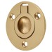 Exel Round Flush Ring Cabinet Pull Handle - 38mm Diameter - Polished Brass