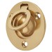 Exel Round Flush Ring Cabinet Pull Handle - 38mm Diameter - Polished Brass