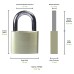 Squire Solid Brass Padlock - 30mm Body - 18 x 15mm Shackle - Keyed to Differ