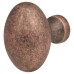 Exel Oval Cabinet Knob - 34 x 23mm - Antique Copper