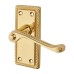 Exel Budget Rope Edge Latch Door Handle Kit - Short Plate - Polished Brass