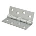 Strong Steel Butt Door Hinge - 100 x 74 x 2.5mm - Zinc Plated - Pair