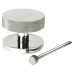 From The Anvil Brompton Round Knurled Centre Door Knob - 90mm Rose - Polished Stainless Steel