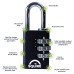 Squire Tough Lock Combination Padlock - 20mm Body - 9 x 22mm Shackle - Black