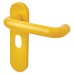 Hoppe AR600/24 Golden Yellow Nylon Steel Core Safety Oval Door Handle - 48.5mm c/c - Paris Range