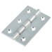 Double Phosphor Bronze Washered Butt Door Hinge - 75 x 50 x 2.5mm - Satin Chrome - Pair