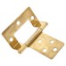 Cranked Type 1 Flush Cabinet Hinge - 51 x 10 x 1mm - Polished Brass - Pack of 5 Pairs