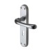 M Marcus Satin Chrome Keyhole Lock Door Handle - Donna Range - 183 x 42mm