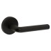 Jigtech Matt Black Door Handles on Round Rose - Riva Range 