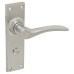 Hampstead Satin Chrome Bathroom Door Handle - Buckingham Range - 152 x 41mm