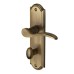 Heritage Brass by M Marcus Antique Brass Scroll Bathroom Door Handle - Howard Range - 171 x 48mm