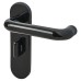 Hoppe AR600/25 Ebony Black Nylon Steel Core Safety Bathroom Door Handle - 57mm c/c - Paris Range