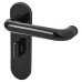 Hoppe AR600/25 Ebony Black Nylon Steel Core Safety Bathroom Door Handle - 57mm c/c - Paris Range