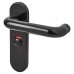 Hoppe AR600/25 Ebony Black Nylon Steel Core Safety Bathroom Door Handle - 57mm c/c - Paris Range