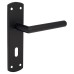 Exel Matt Black Mitred Keyhole Lock Door Handle - 172 x 44mm