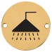 Hampstead Shower Door Sign - 75mm Diameter - Polished Brass