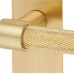 Exel Satin Brass Knurled Latch Door Handle - Loxley Range - 150 x 50mm