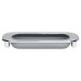 Exel Recessed Sliding Door Oval Flush Cabinet Pull Handle - 111 x 41mm - Polished/Matt Chrome