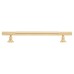 Exel York 12mm Partially Knurled T-Bar Cabinet Pull Handle - 160mm Centres - Satin Brass