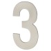 Hampstead 100mm Concealed Screw Fix Door Numeral - 3 - Satin Stainless Steel