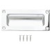 Exel Rectangular Flush Cabinet Pull Handle - 102 x 45mm - Polished Chrome