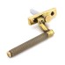 From The Anvil Brompton Knurled Locking Espagnolette Casement Window Handle - Right - Aged Brass
